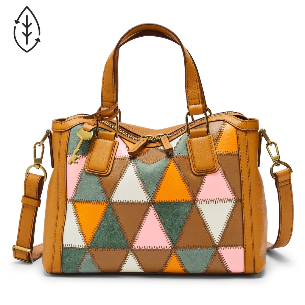 Fossil Jacqueline Satchel Light Patchwork Tas Wanita - ZB1681-195