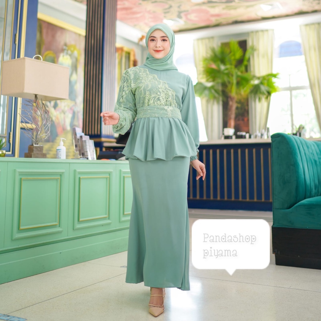 Gamis Terbaru Dress Kondangan NAVILA Size M L XL XXL Gamis Remaja Seragam Wisuda Gamis Kekinian Modern