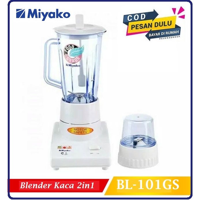 Blender Miyako 101 GS Blender gelas kaca 2IN1 Blender Kaca Original Bergaransi Resmi