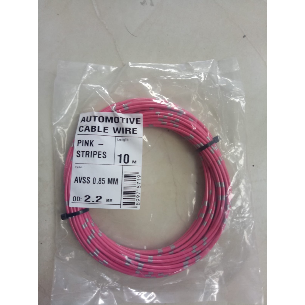 KABEL BINTIK 0.85 MM MERAH MUDA / KABEL 0,85 MM SERABUT TEMBAGA BODY MOBIL / KABEL TEMBAGA PINK