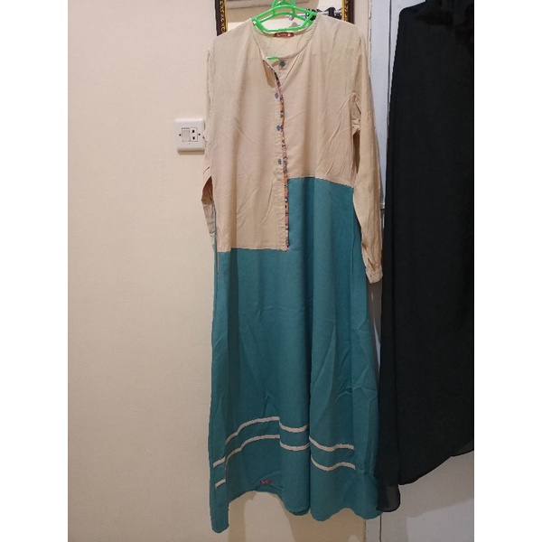 Preloved gamis syari seply baloteli mix wolfis bukan wearing klamby rabbani zoya