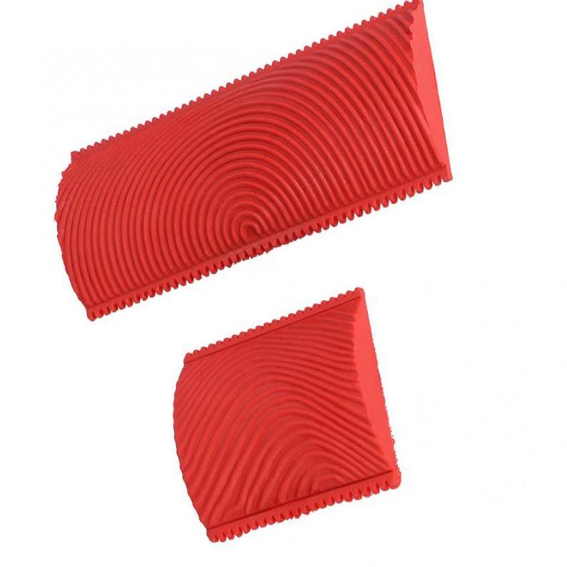 HWF Isi 2 Kuas Cat Roll Karet Dinding Efek Corak Motif Kayu Roller Paint Alat Kayu Wood Graining Rub