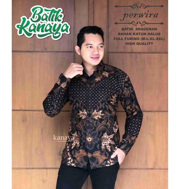 Kemeja Batik PERWIRA FULL FURING Katun Halus Ori Solo