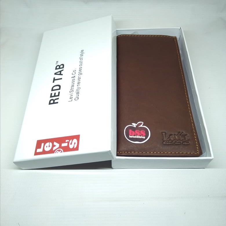 Dompet Kulit Panjang DP903 Polos / Dompet Kulit Pria Cowo Lipat Murah