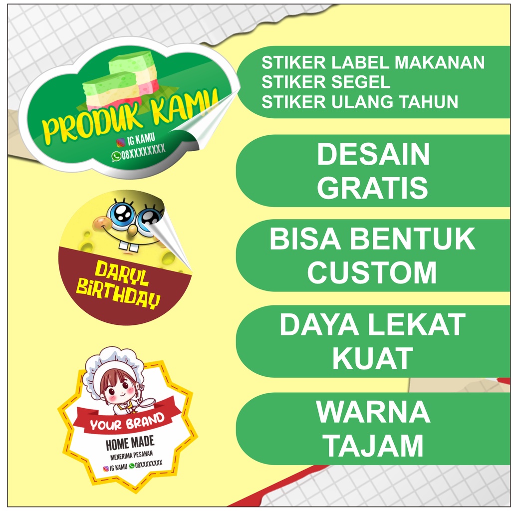 

PROMO, STIKER LABEL MAKANAN, AQIQAH, ULANG TAHUN