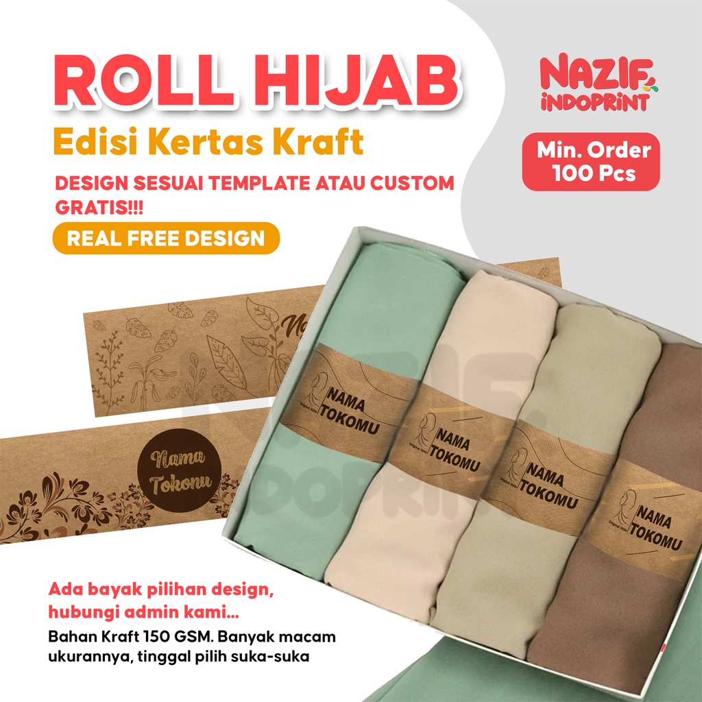 Jual Roll Hijab Custom Label Pengikat Hijab Pengikat Hijab Roller Hijab Roll Kaos Kaki