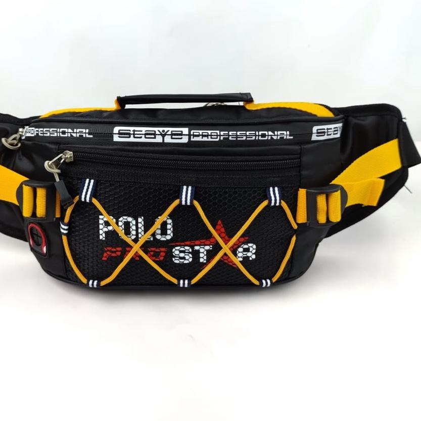 ▼ Tas Selempang Terbaru Bahan Nilon Parasut Original Polo Prostar Waistbag Pria Tas Pria ➥