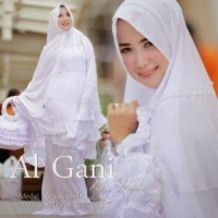 Mukena Rufle Al Gani Putih Diskon