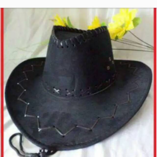 Topi koboy laken / topi koboy lebar