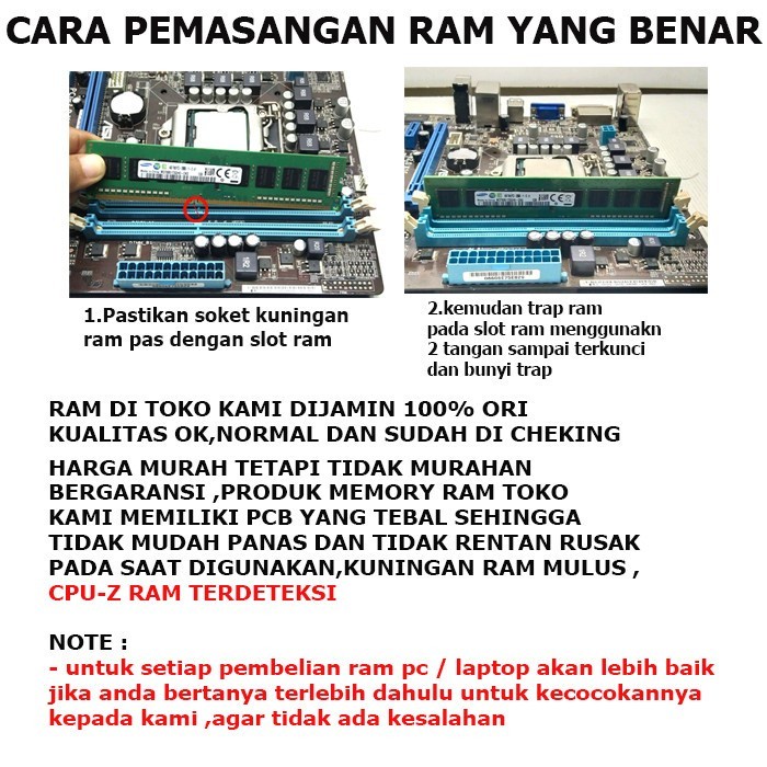 RAM PC MEMORY PC DDR4 4GB PC4 - 2400