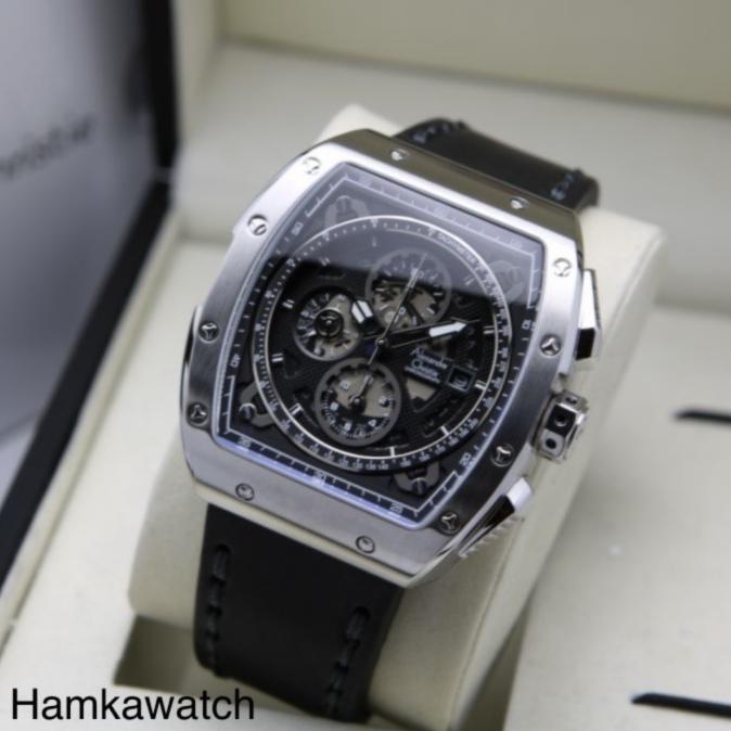 New  jam tangan alexander cristie original ac6411 silver black