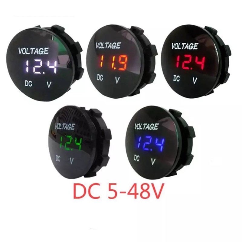 Voltmeter 5V-48V D3 Tahan Air LED Meter Tegangan Baterai