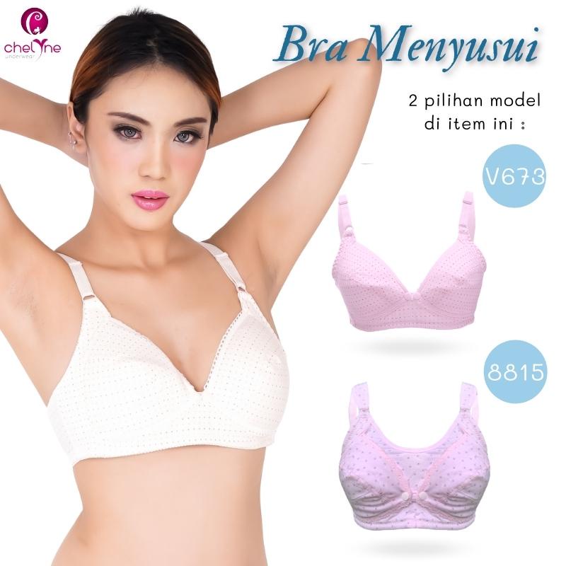 BH Chelyne Menyusui 8815 / V673 Busa Tipis-Tanpa Kawat - Maternity Nursing Bra