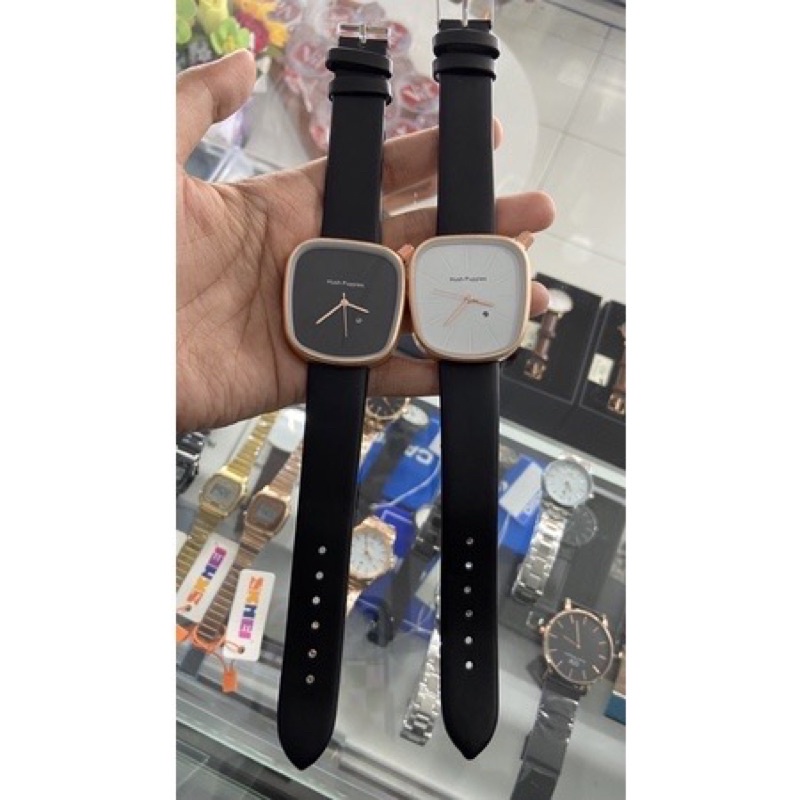 preloved jam tangan hush puppies warna gold