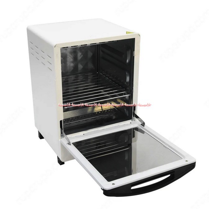 Kris Oven Vertical Toaster 12 Liter 800 W Alat Pemanggang Oven Menghangatkan Makanan Memanggang Krisbow Krischef Baking Bread Roti Warna Putih Ofen 12L