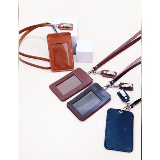 

Name Tag Id Card Holder Kalung Kulit Sapi Asli