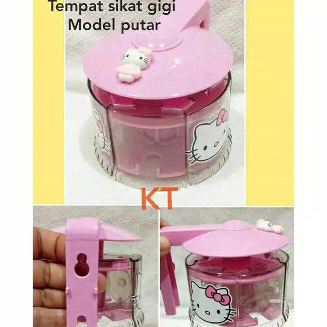 Tempat sikat gigi putar hello kitty
