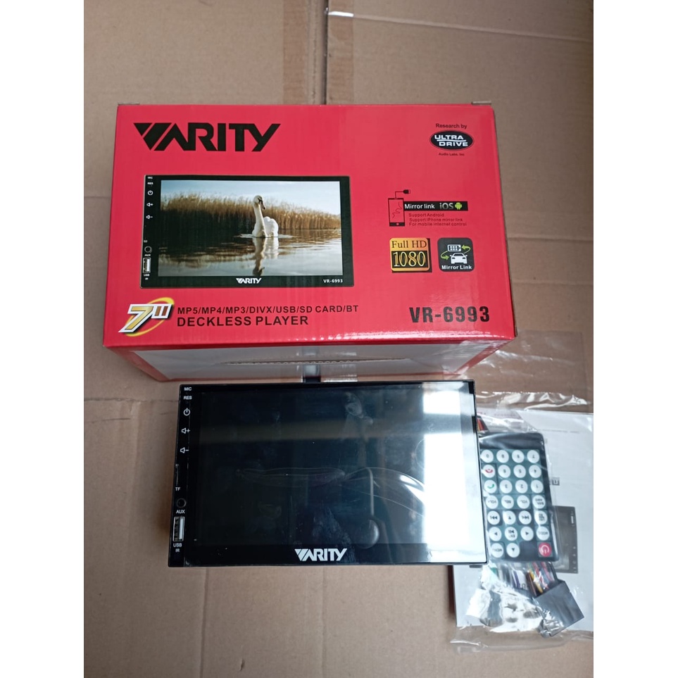 Head unit deckless/deckles varity vr-6993 7 inch 7 " support video out Glass Panel VARITY VR-6993 VR