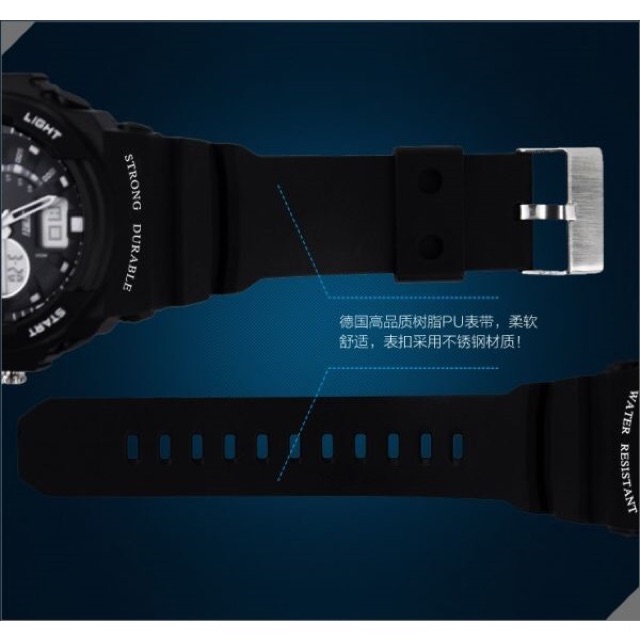 Jam Tangan Skmei Analog Digital Pria - Black