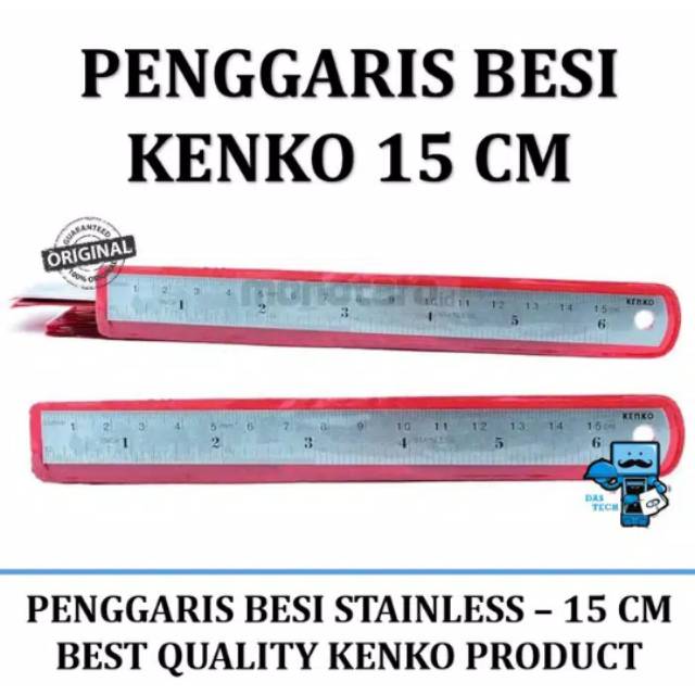 

penggaris besi 15 cm bahan dijamin tebal produk asli