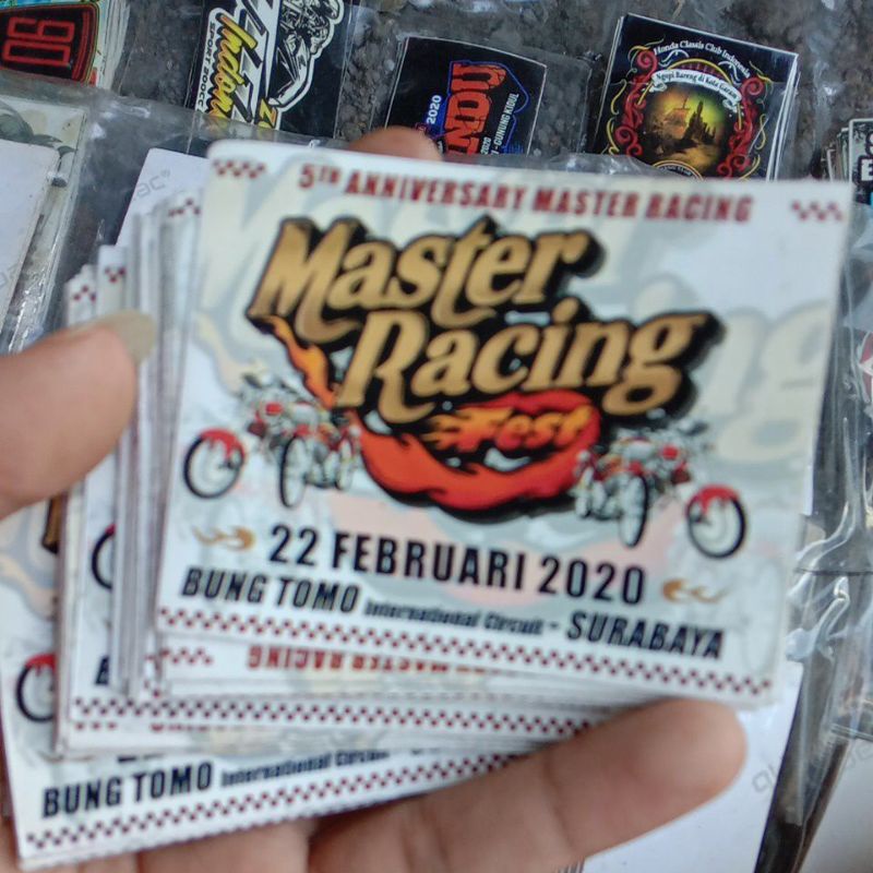 sticker acara drag master racing 2020