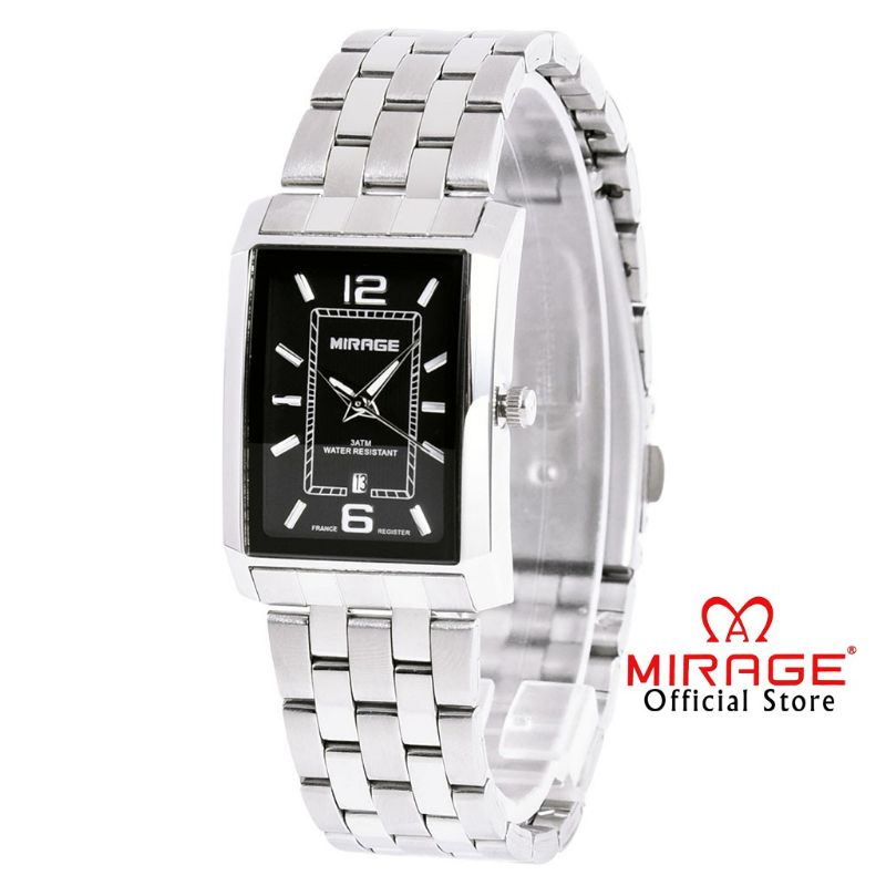 JAM TANGAN WANITA MIRAGE RANTAI SILVER STAINLIS STEL JAM TANGAN CEWEK MIRAGE ORIGINAL TAHAN AIR_MIRAGE PERSEGI JAM TANGAN KASUAL WANITA_JAM TANGAN WANITA SPORTY WATER RESISITANT_JAM TANGAN WANITA TERLARIS MIRAGE WARNA SILVER FREE BOX DAN BATRAI MIRAGE ORI