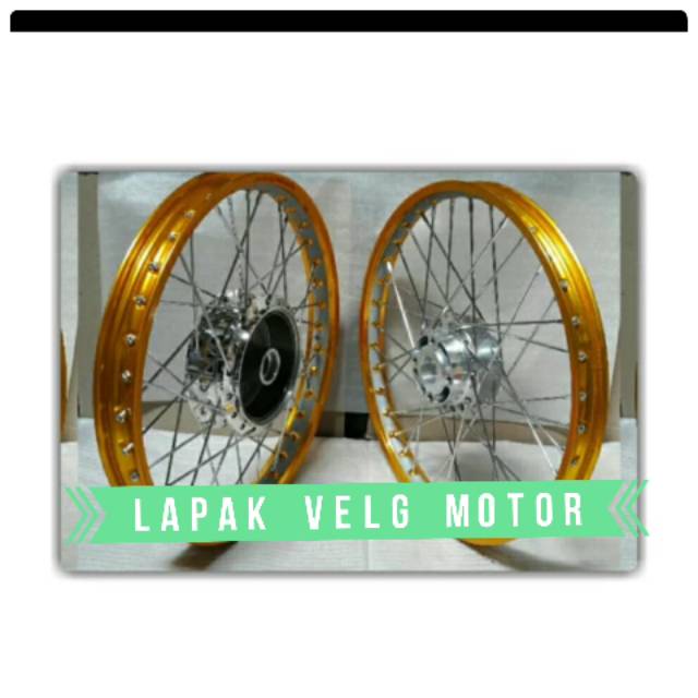 Velg untuk vixion new atau vixion old ring dft two tone silver gold uk 140x17