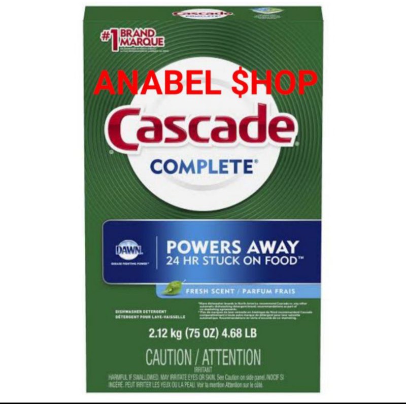 Cascade Dishwashing Powder Dishwasher Detergent Fresh Scent 2.12 kg