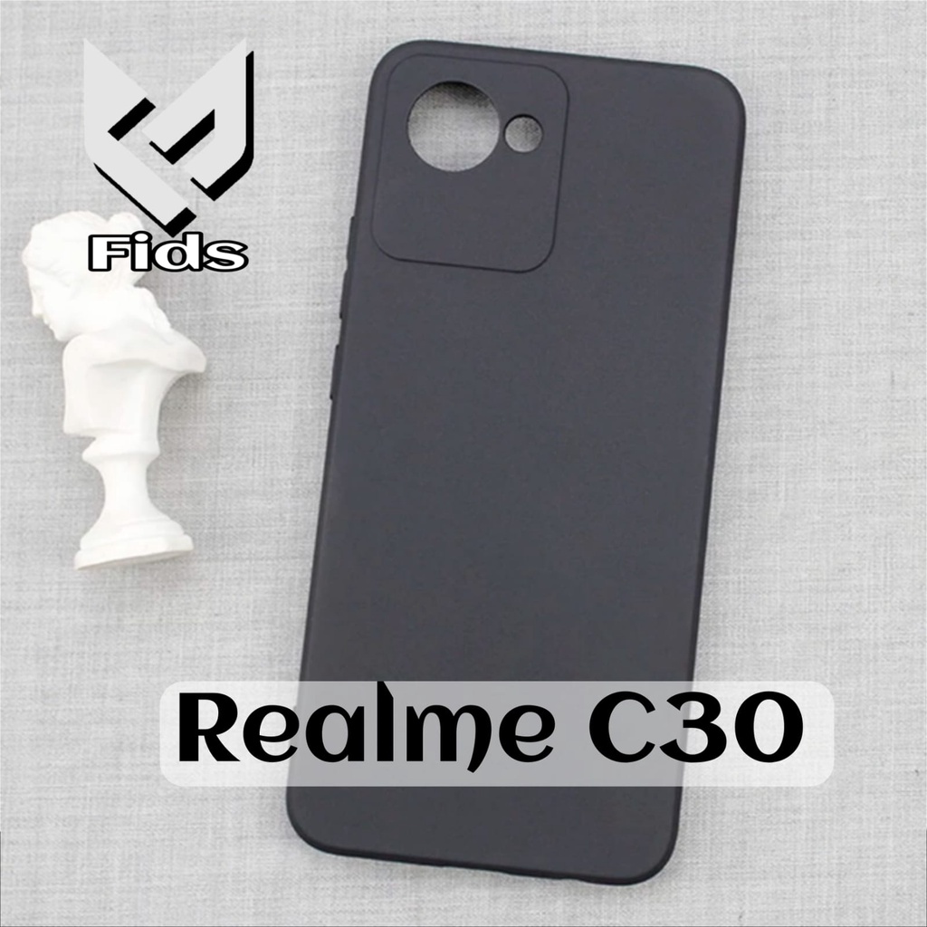 PROMO Case REALME C30 Soft Case Black Matte Casing Premium Slim Exellent Cover | Soft Matte | Soft Case Macaron Casing Realme C30