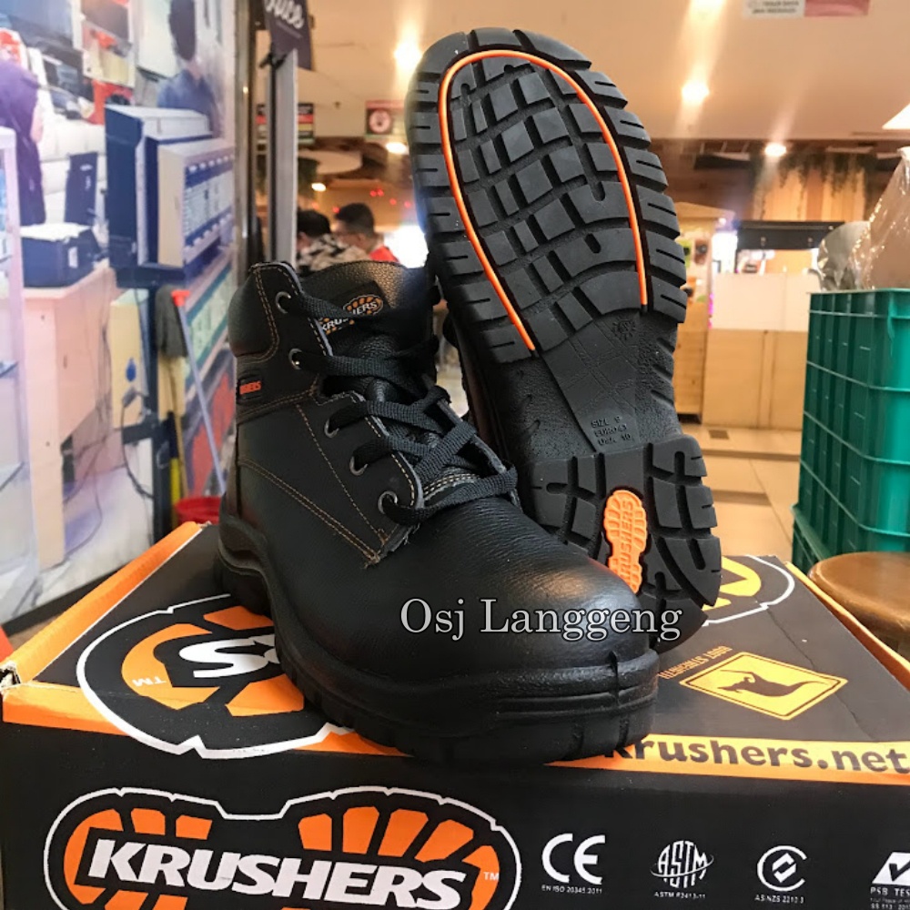 Sepatu Safety Krushers Dallas Black / Sepatu Krushers Black Dallas / Sepatu Krushers Original