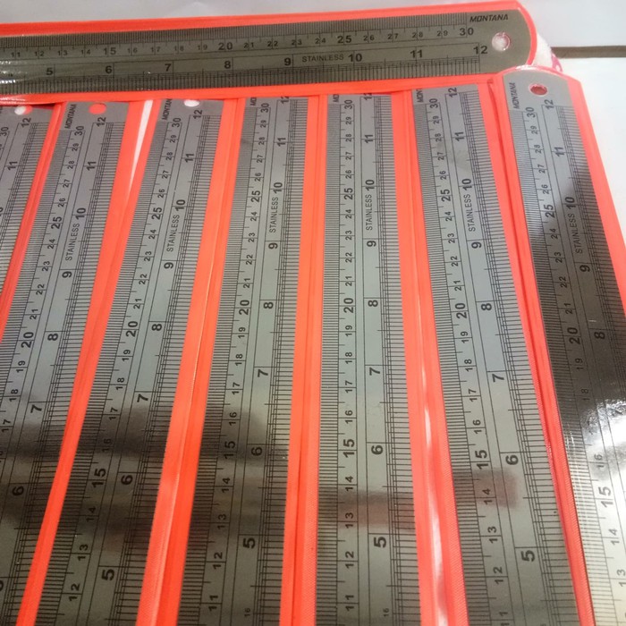 Penggaris Stainless Panjang 30 cm Tebal +- 1 mm Ruler Stainless Untuk Anak Sekolah