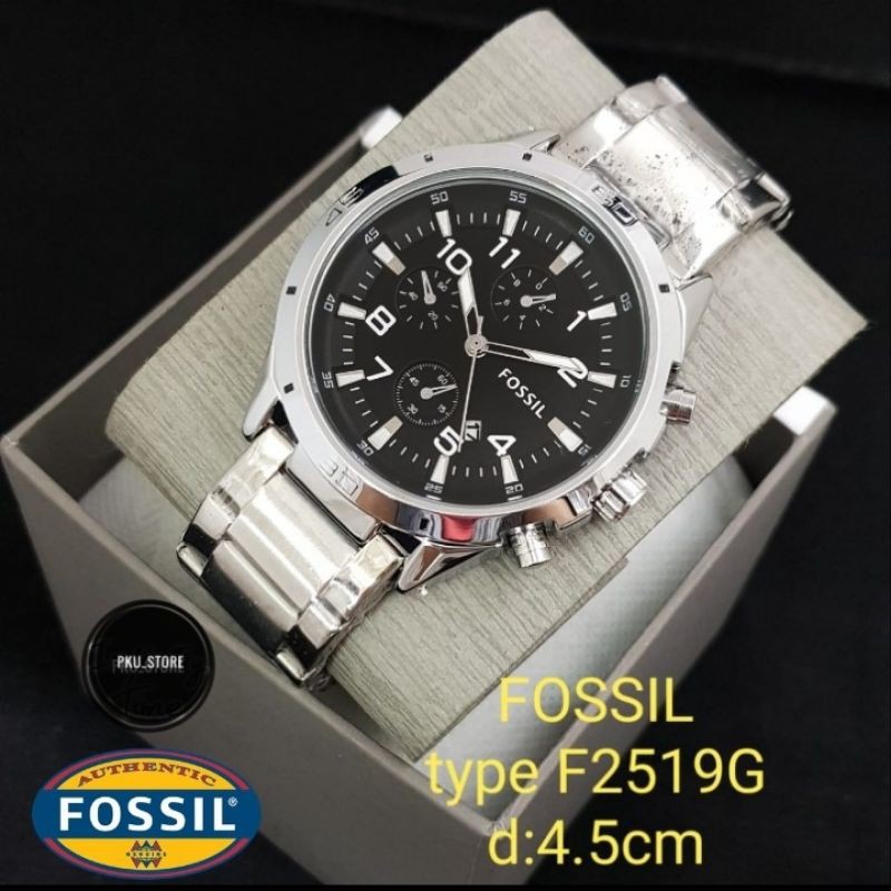 Jam Tangan Cowok FS2519G Authentic Tanggal Aktif Rantai Stainless