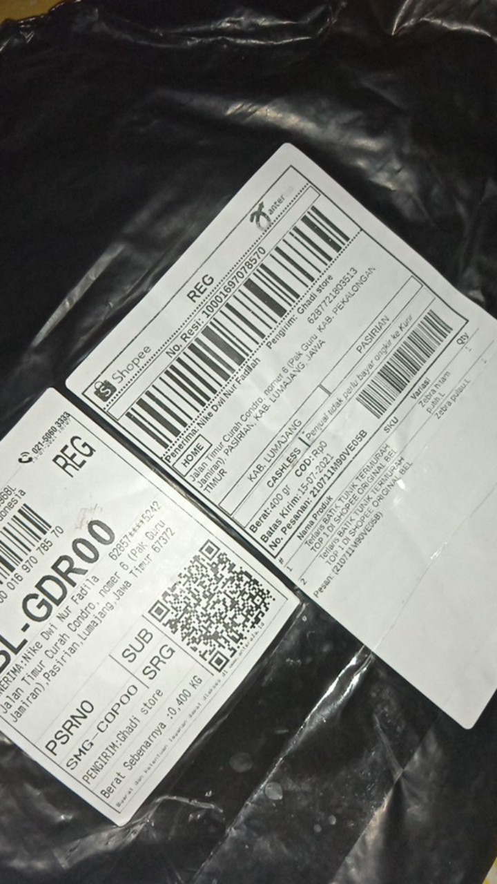 Bisa Cod M L Xl Xxl Jumbo //batik Wanita Ghadistore // Baju Batik Wanita// Tunik