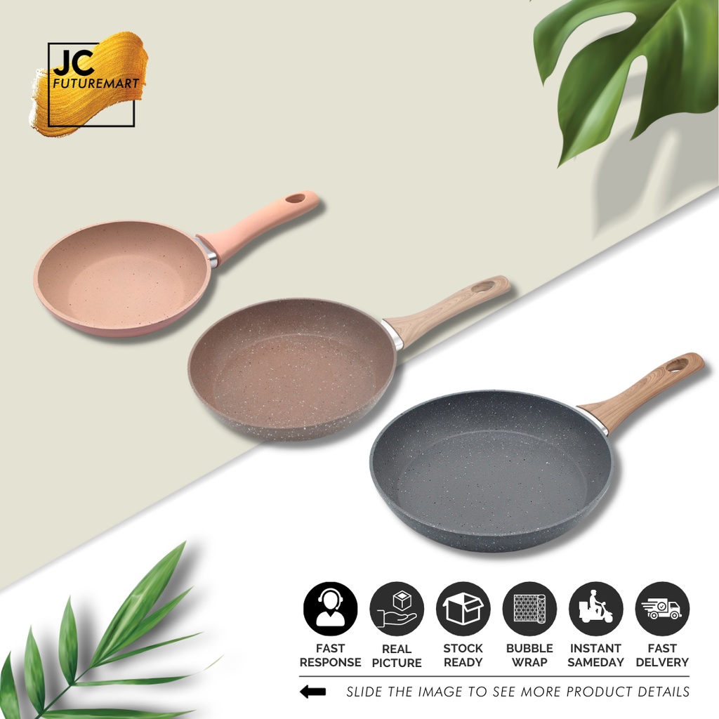 WAJAN PANCI FRYING PAN CERAMIC MARBLE COATING ALUMINIUM TEBAL