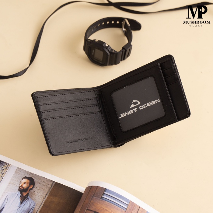 Dompet Lipat Pria Planet Ocean Hitam Original - PO02