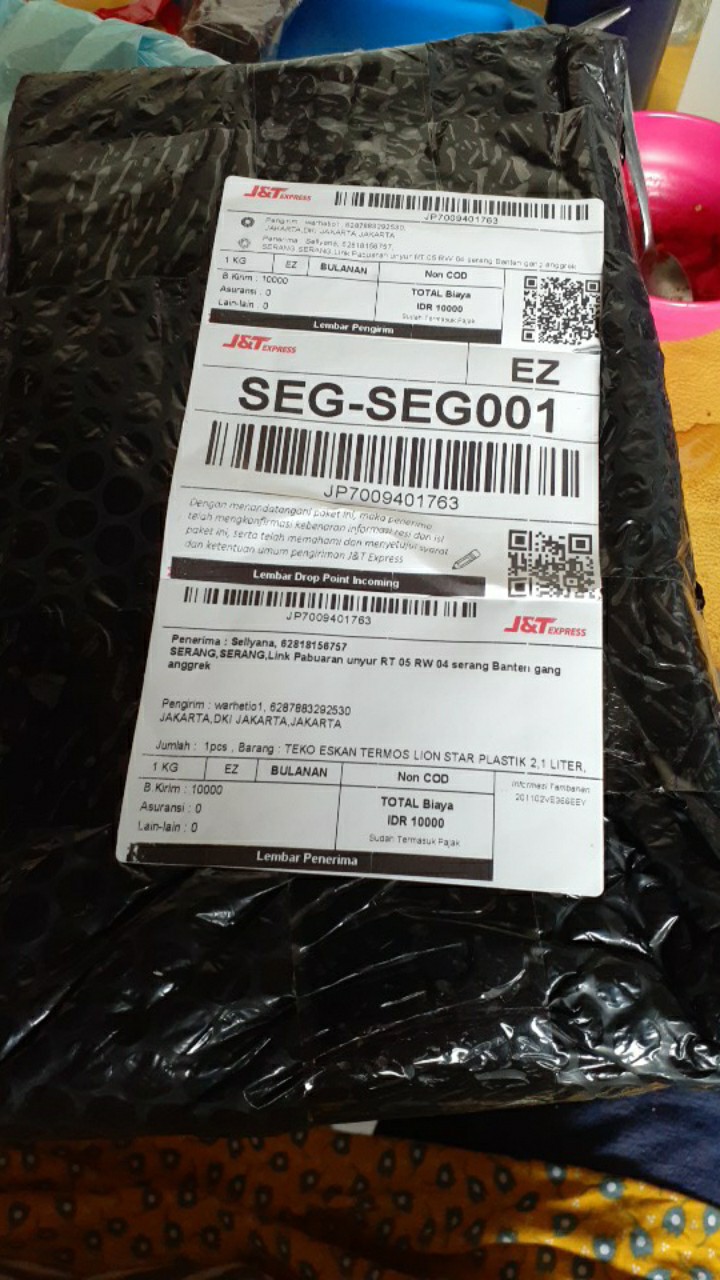 Teko Eskan Termos Lion Star Plastik 2,1 Liter