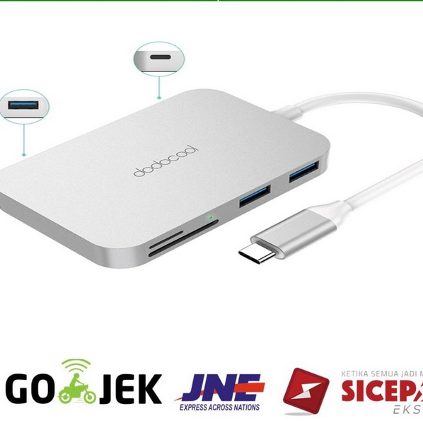 DODOCOOL USB C ke HUB 3.0 to MULTIPORT MICRO SD TF Card Reader PD ORIGINAL