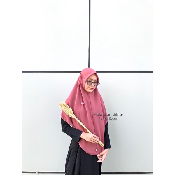 [COD] MALAYSIAN KHIMAR MATERIAL BABYDOLL ARMANY BY RURIHIJABSYARI-Dusty rose