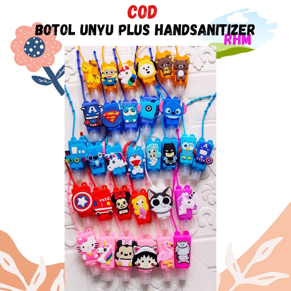 BOTOL HANDSANITIZER KARAKTER GANTUNGAN 50ML PLUS HANDSANITIZER