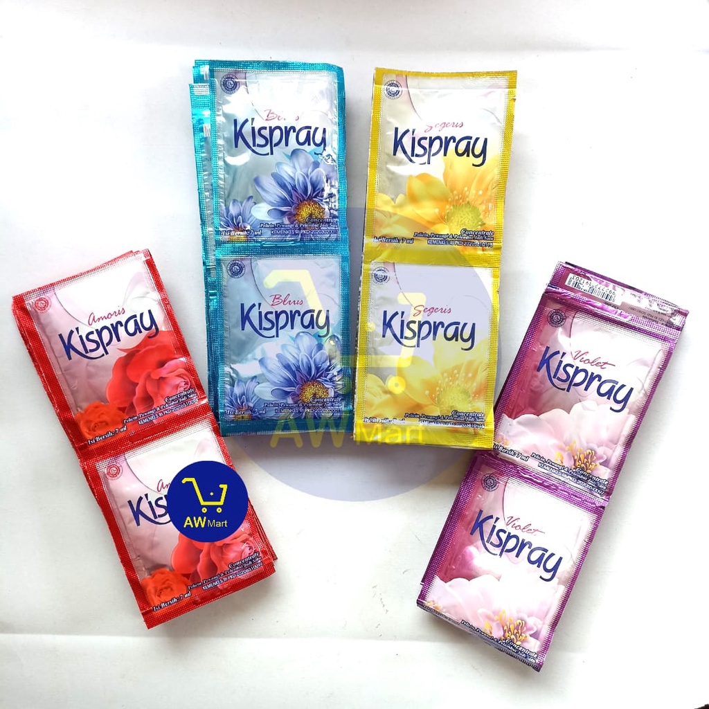 KISPRAY RENCENG ( 12 SACHET X 7 ML ) - PELICIN, PEWANGI, &amp; PELEMBUT PAKAIAN, KISPRAY GOLD 6 SACHET