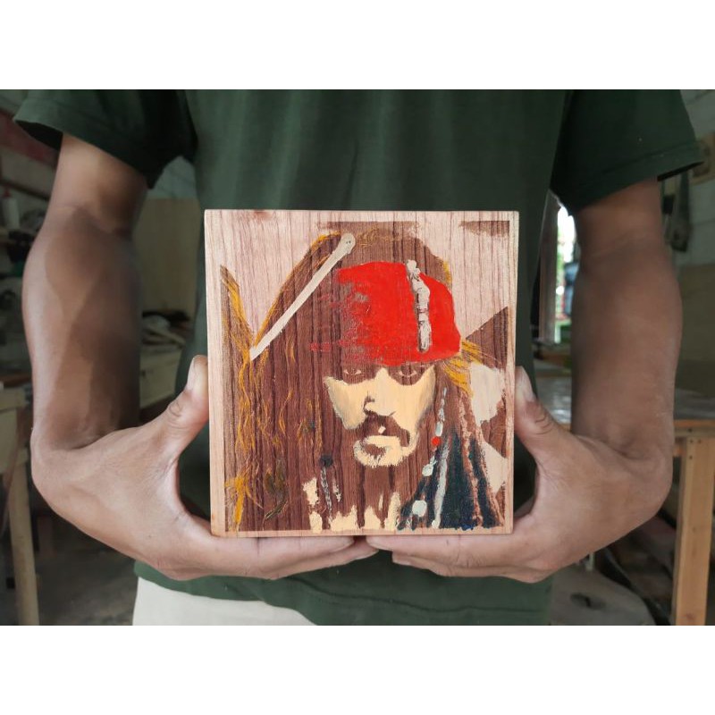 Frame kayu 3D custom ukuran 8R kado pernikahan kado ultah