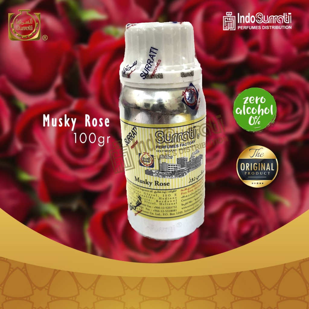 Parfum MUSKY ROSE 100gr by Surrati Perfumes | Bibit Minyak Wangi Raudhoh / Roudhah Al MAdinah