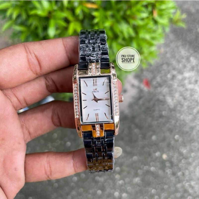 JAM TANGAN WANITA PETAK PERMATA MODEL TERBARU ANTI AIR || RANTAI STAINLISS || JAM TANGAN WANITA ANALOG QUARTZ || JAM TANGAN WANITA MEWAH || JAM TANGAN WANITA COD