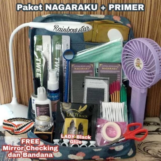 Paket Eyelash Extension NAGARAKU + PRIMER / Paket Eyelash Extension