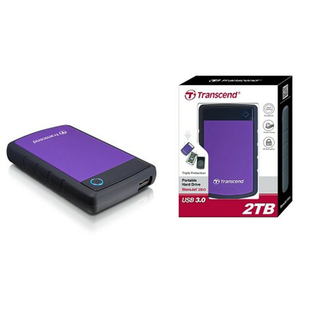 Transcend Storejet 2TB External Harddisk Anti Shock NEW and ORIGINAL 100% Termurah