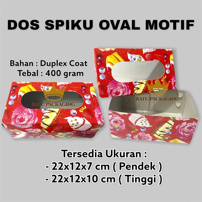 

[10PCS] RATU | Dos DUPLEX SPIKU MOTIF Kardus Kotak Box Hampers Kue Dus Duplex Motif