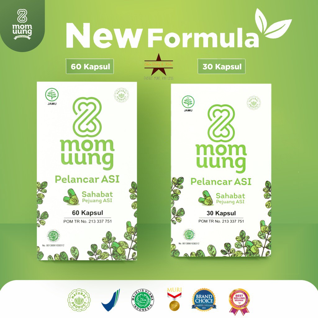 Mom Uung Pelancar ASI 30 &amp; 60 Kapsul - Asi Booster