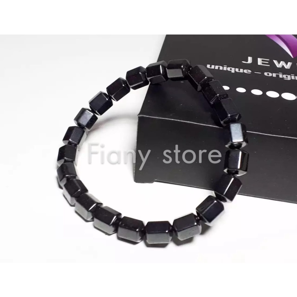 PROMOOO !!! Gelang kesehatan batu hematite MAGNET pria wanita - Natural Stone Bracelet magnetic