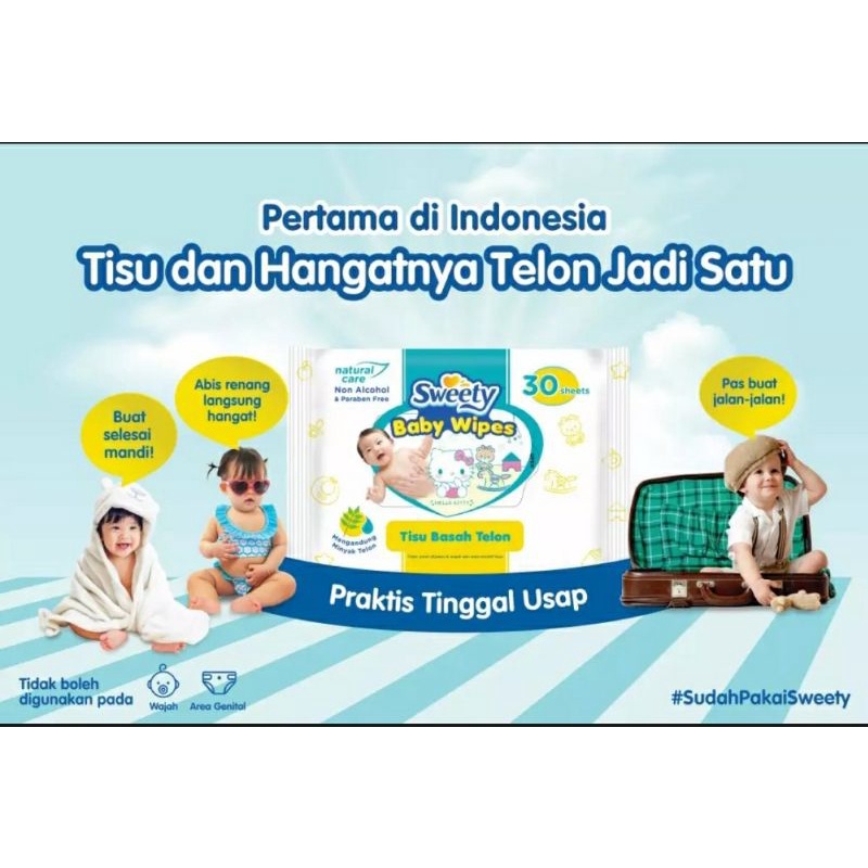 Sweety Tisu Basah [ Telon 30'S ] [ Parfum 72'S ]