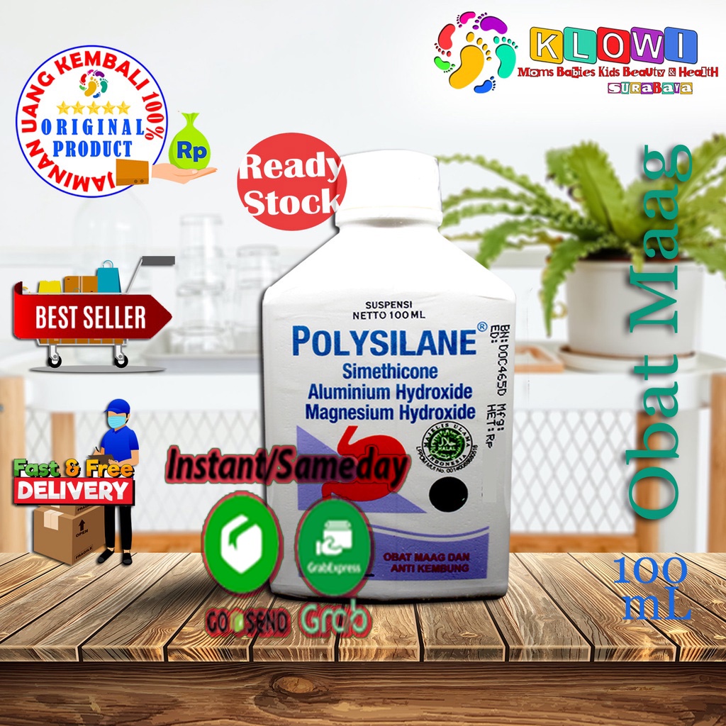 Polysilane Suspensi 100 mL isi 1 Botol / Obat Maag / Obat Kembung